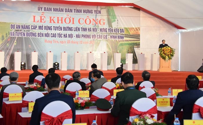 Thủ tướng dự khởi công 2 dự án giao thông trọng điểm tỉnh Hưng Yên
